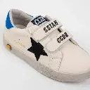 BLUE BACK BLACK STAR STICKER