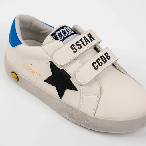 BLUE BACK BLACK STAR STICKER