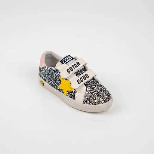 YELLOW STAR GLITTER STICKER