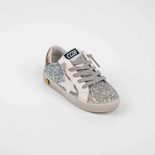 SILVER GLITTER STAR BRONZE BACK