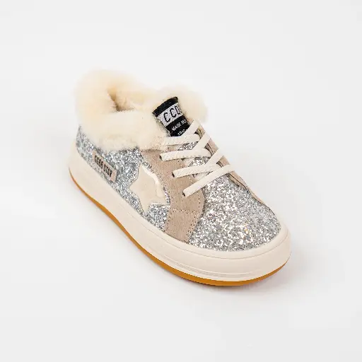 FUR GLITTER STAR SILVER