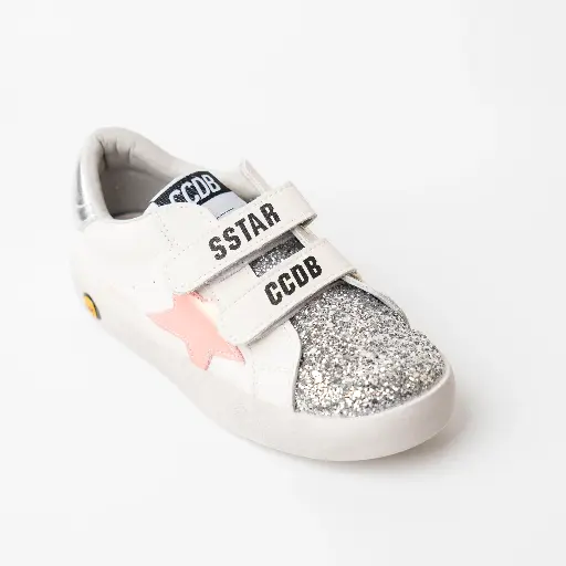 PINK STAR GLITTER FRONT STICKER