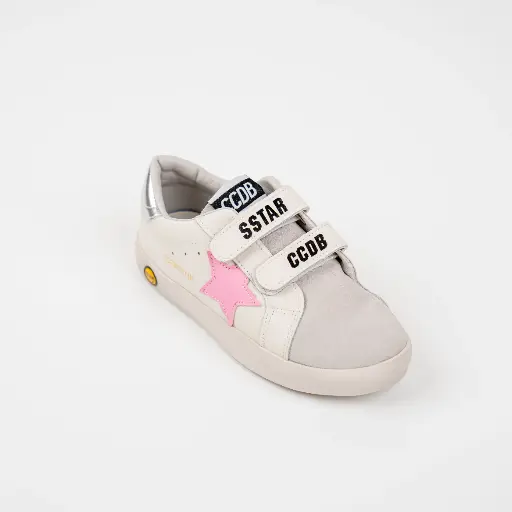 PINK STAR SILVER BACK STICKER